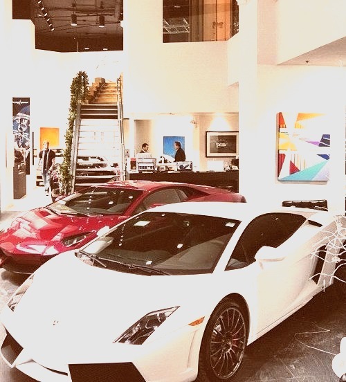 White and Red Lambos